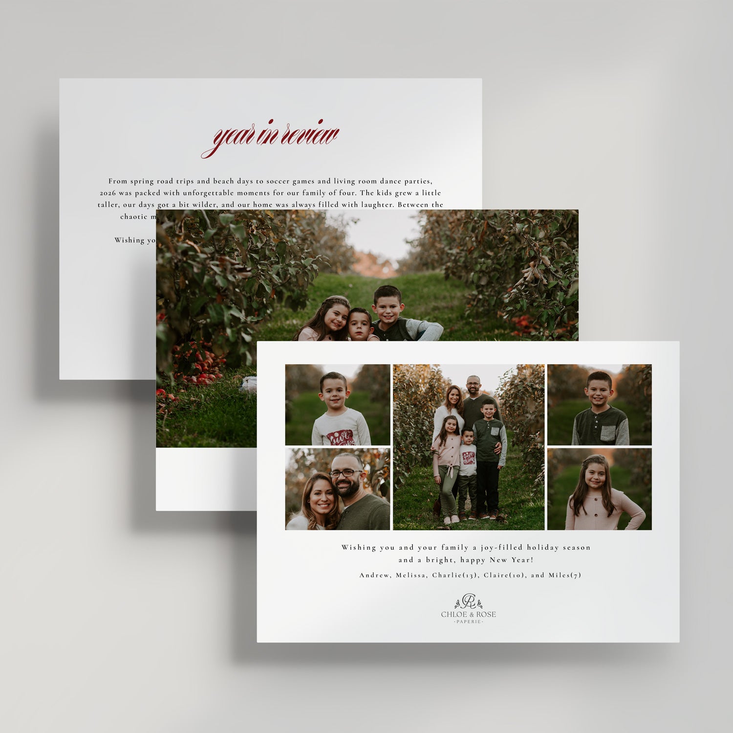Photo Christmas Cards: Elegant Script