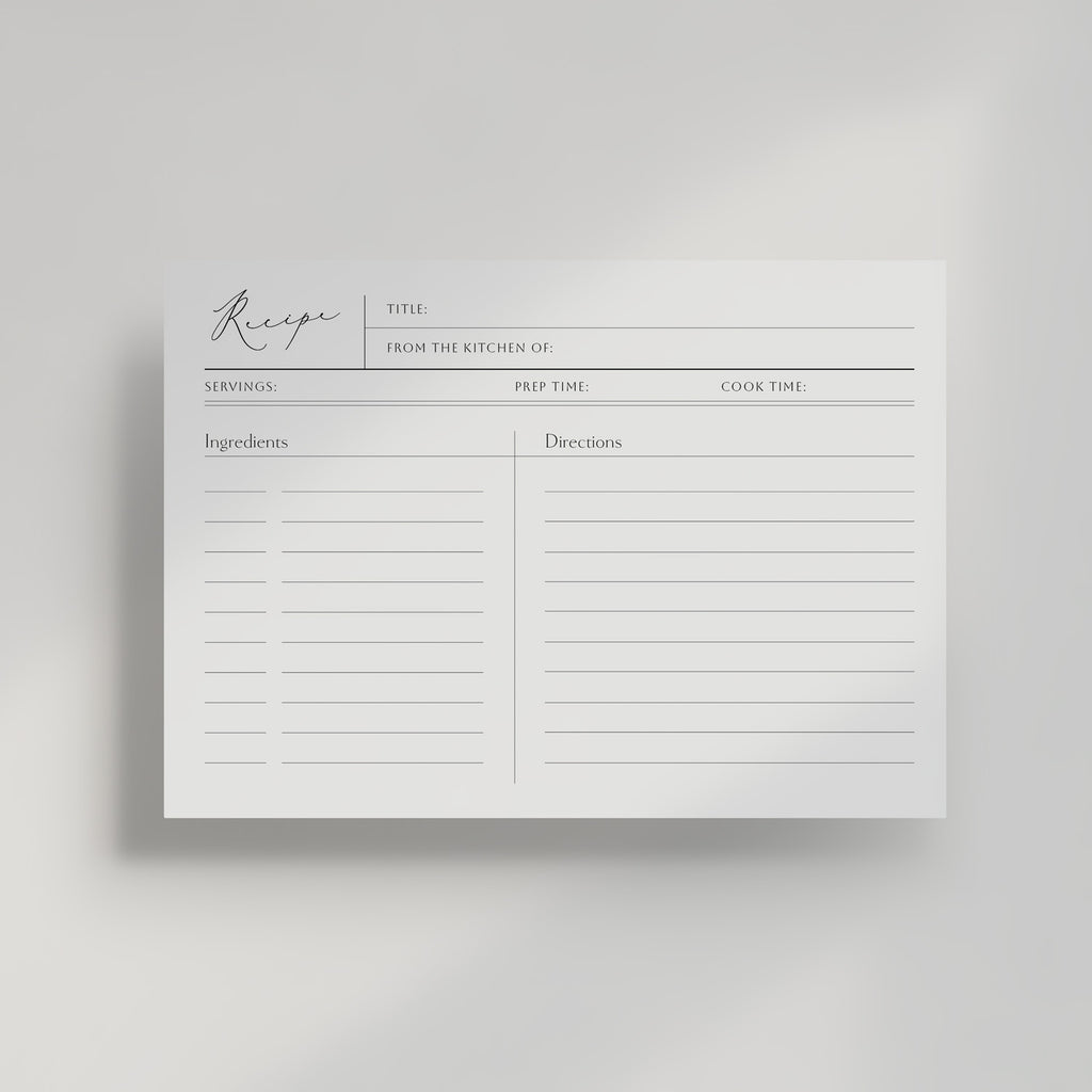Simple Recipe Card