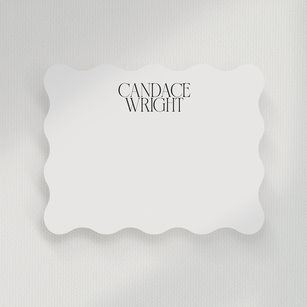 Modern Serif Wavy Notecard
